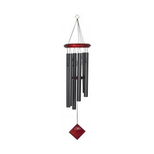 Campana Viento Plutón Negro 6 Tubos 68cm