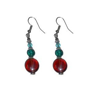 Pendientes Rojo Y Azul