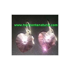 Pendientes Corazón Rosa