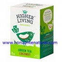 Té Verde Con Coco 20 Filtros Higher Living